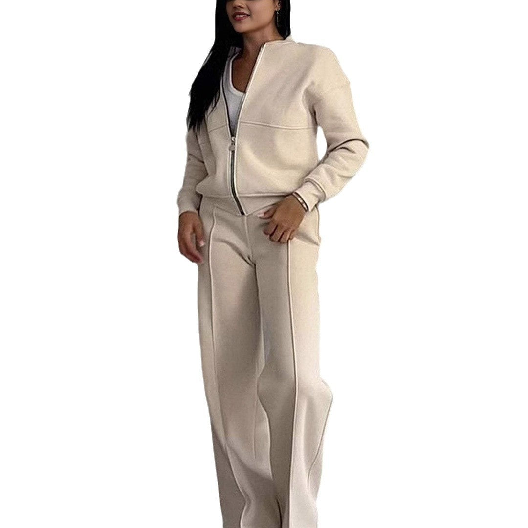 Survêtement 2 Pièces Femme - Veste à Capuche + Pantalon Jogging - Tenue Confortable Loisirs